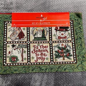 Set of 4 Christmas Placemats